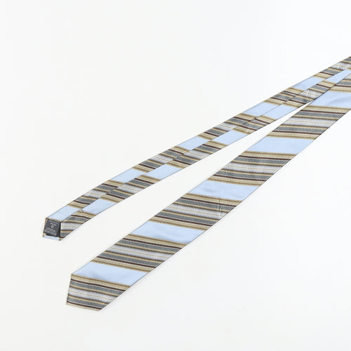 Next Men's Blue Striped Silk Tie
