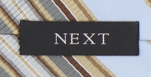 Next Men's Blue Striped Silk Tie