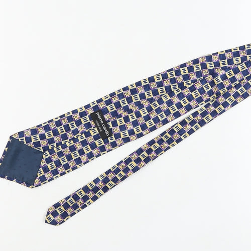 Pierre Cardin Blue Silk Geometric Men's Tie, One Size, Excellent