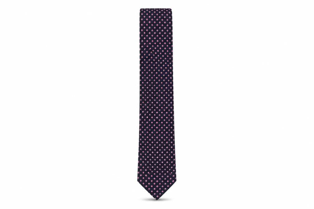 Front view of Frangi Men's Multicoloured Silk Geometric Tie
