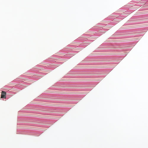 Marks and Spencer Men's Multicoloured Silk Tie, Striped