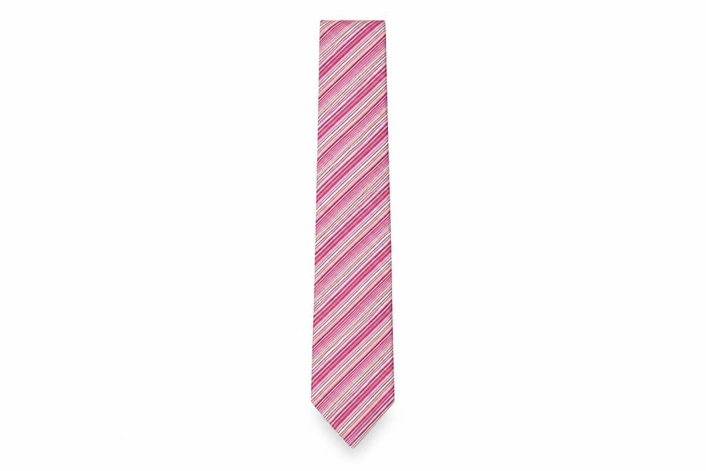 Front view of Marks & Spencer Men's Multicoloured Silk Tie, Striped
