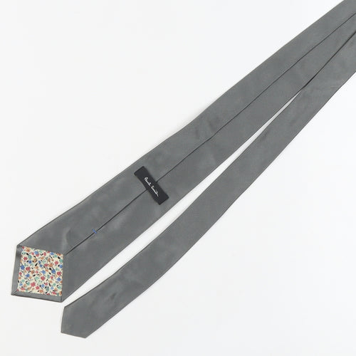 Paul Smith Men's Grey Silk Tie