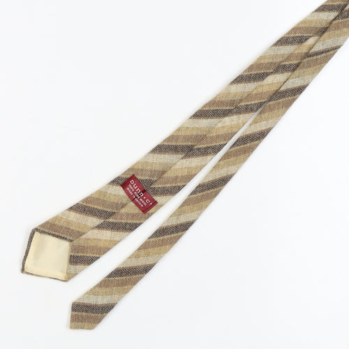 Dunn & Co Men's Beige Striped Wool Tie