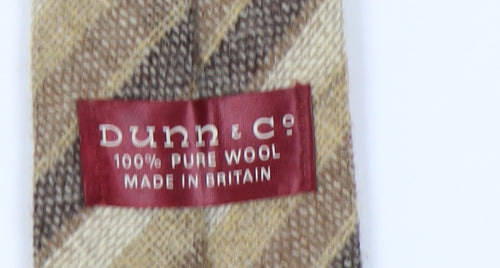 Dunn & Co Men's Beige Striped Wool Tie