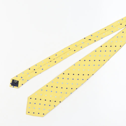Charles Tyrwhitt Men's Yellow Polka Dot Silk Tie