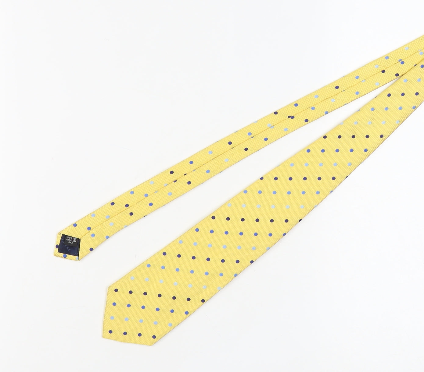 Charles Tyrwhitt Men's Yellow Polka Dot Silk Tie