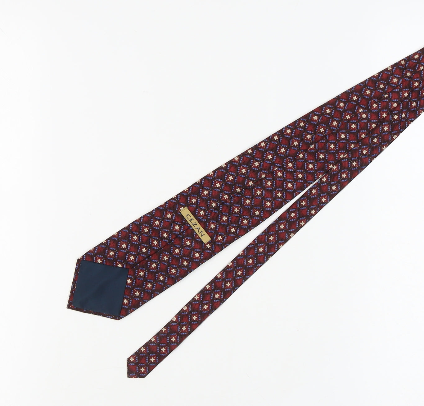 Cezan Men's Multicoloured Geometric Silk Tie