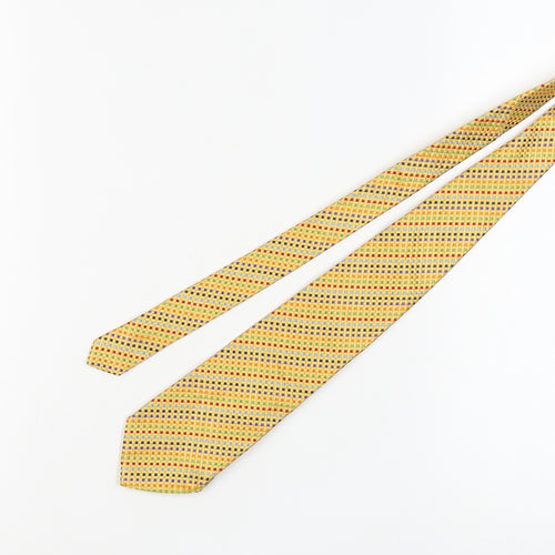Charles Tyrwhitt Men's Yellow Geometric Silk Tie