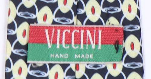 Vicini Men's Multicoloured Silk Geometric Slim Tie
