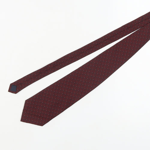 Houshi Boss Men's Red Silk Plaid Check Tie