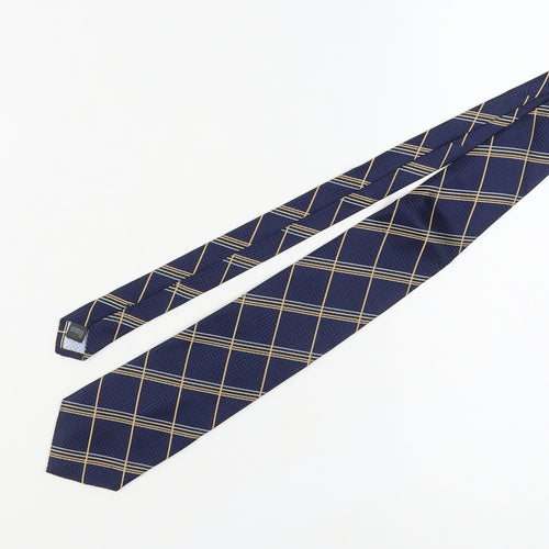 Marks and Spencer Men's Blue Plaid Silk Tie
