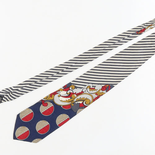 José Piscador Men's Multicoloured Stripe Silk Tie