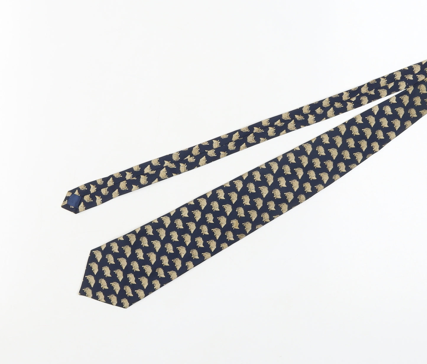 Men's Blue Silk Animal Print Tie - One Size Style