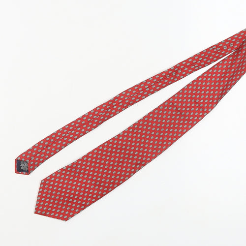 Angelo Rossi Men's Red Silk Paisley Tie