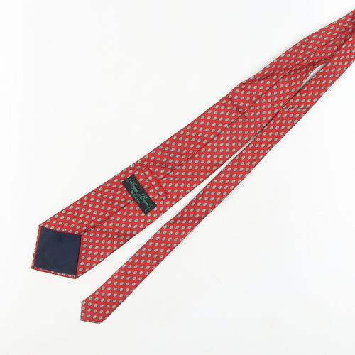 Angelo Rossi Men's Red Silk Paisley Tie