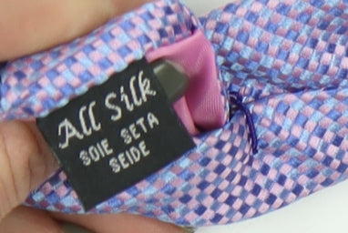 Dehavilland Men's Purple Silk Tie Geometric Pattern
