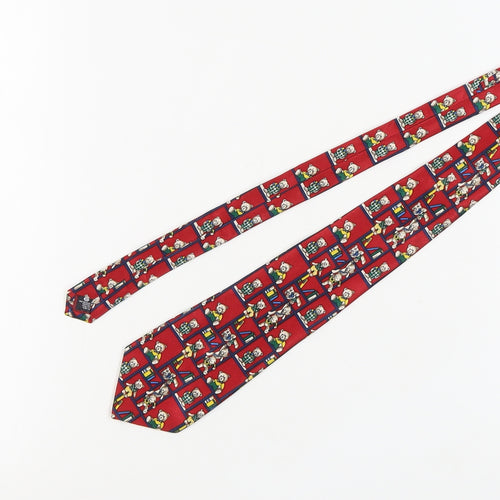 Canda Men's Red Bear Polyester Necktie