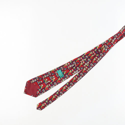 Canda Men's Red Bear Polyester Necktie
