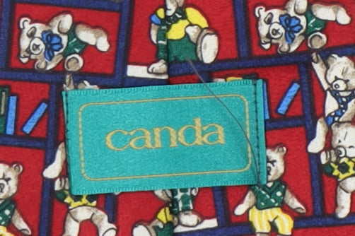 Canda Men's Red Bear Polyester Necktie
