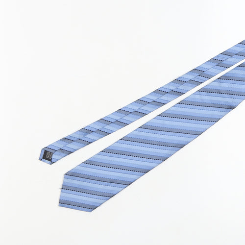 Van Gils Men's Blue Silk Striped Designer Tie