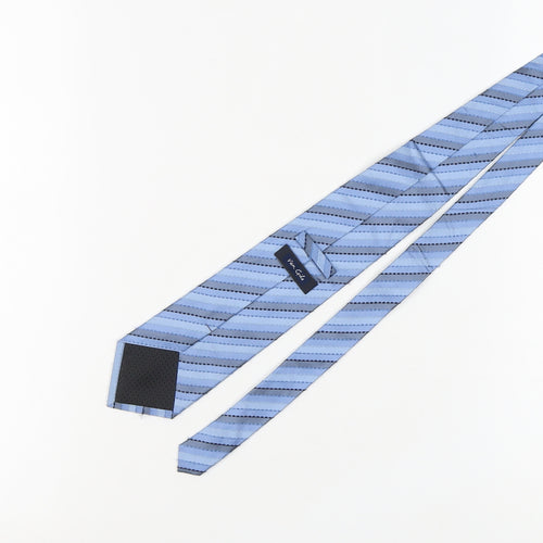 Van Gils Men's Blue Silk Striped Designer Tie