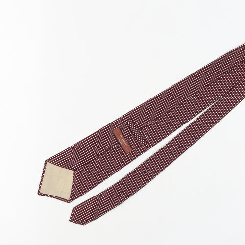 Marks and Spencer Men's Red Geometric Silk Tie