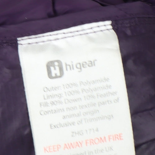Hi Gear Women's Purple Puffer Waistcoat Size 8