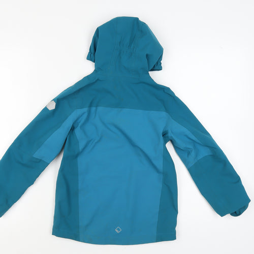Regatta Girls Blue Waterproof Rain Coat 7-8 Years