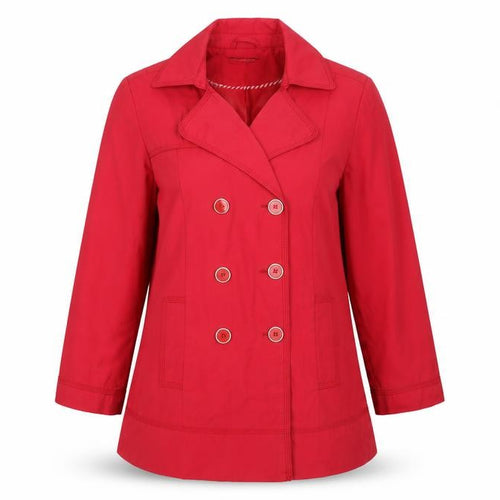 Debenhams Women's Red Pea Coat Size 16 Double Breasted