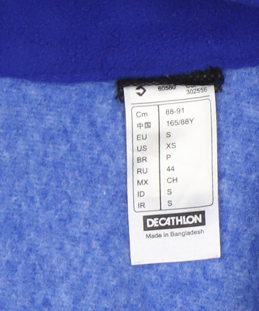 Decathlon Women's Blue Basic Jacket S, Full Zip
