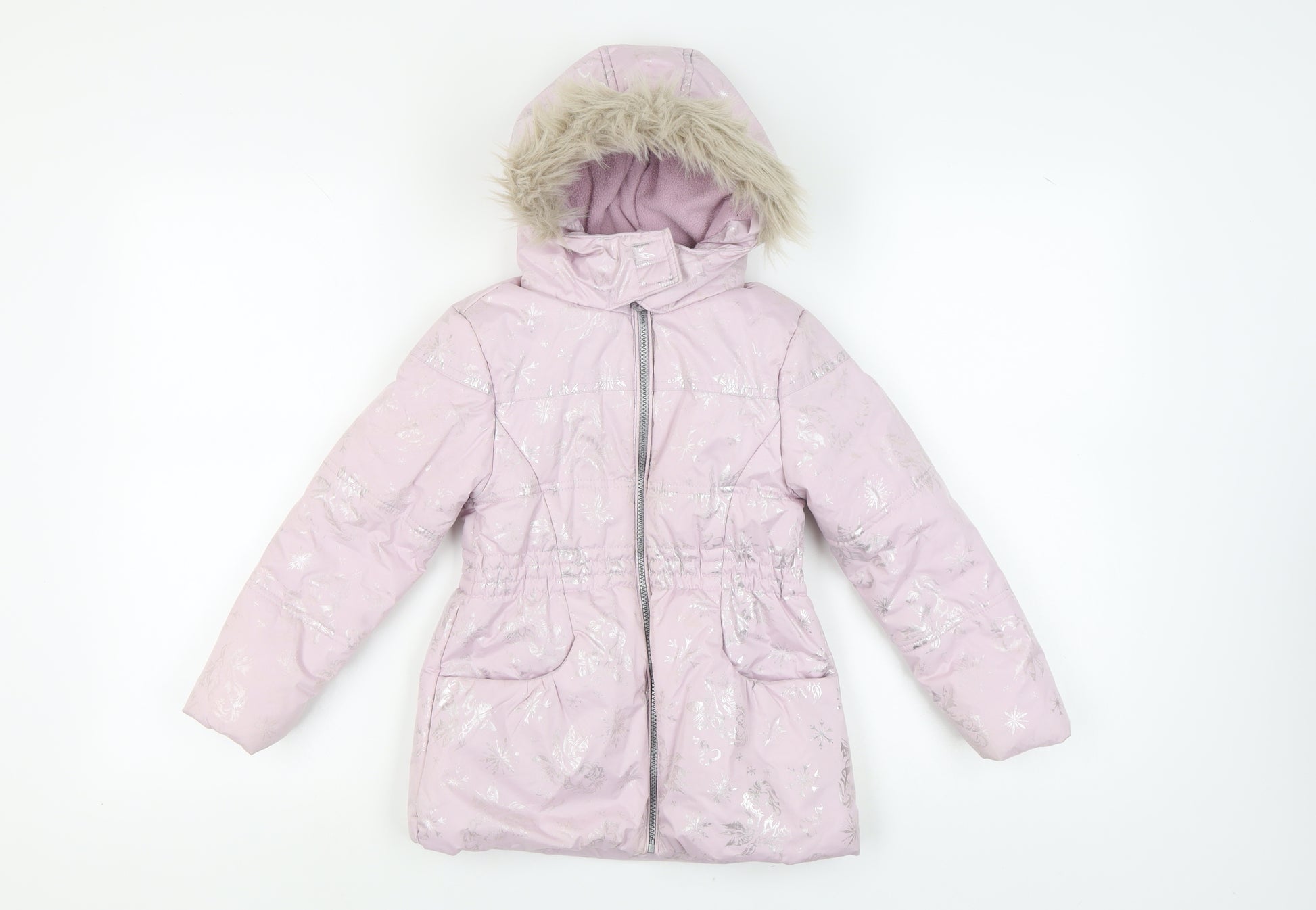 Disney Frozen Girls Pink Puffer Jacket 5-6 Years – Preworn