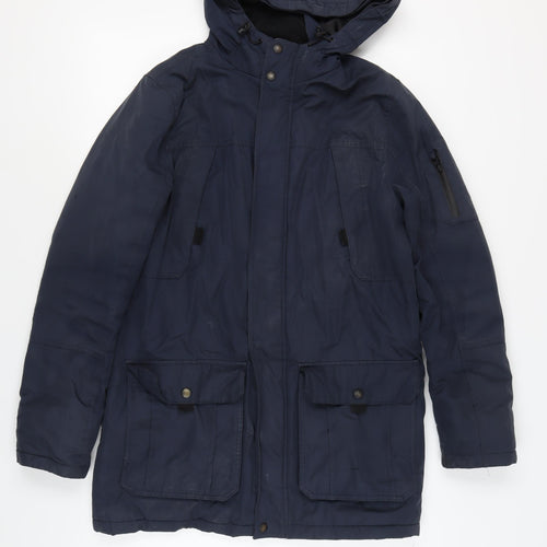 Red Herring Men's Blue Parka Jacket S Casual