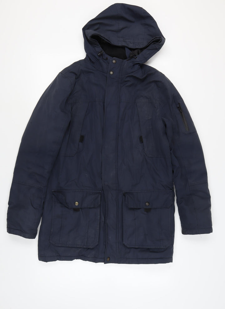 Red Herring Men's Blue Parka Jacket S Casual
