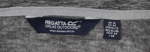 Regatta Women's Grey Full Zip Sweatshirt Size 16