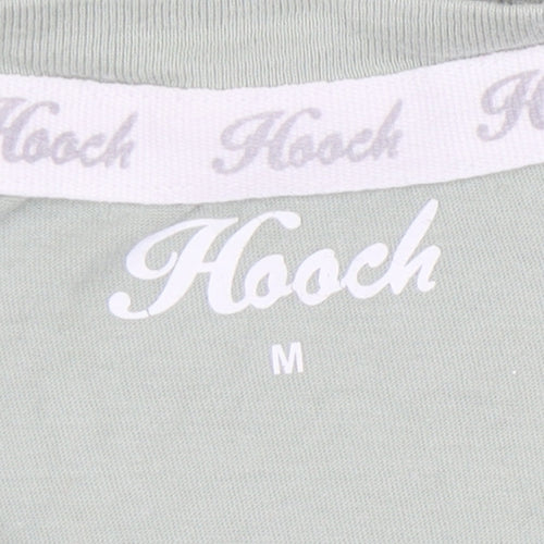 Hooch Women's Green Ruffle Long Sleeve T-Shirt M