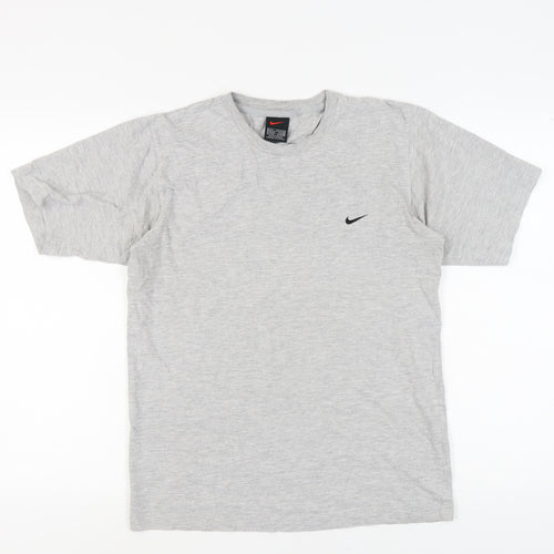 Nike Men's Grey Crew Neck T-Shirt, Size S, Casual Fit