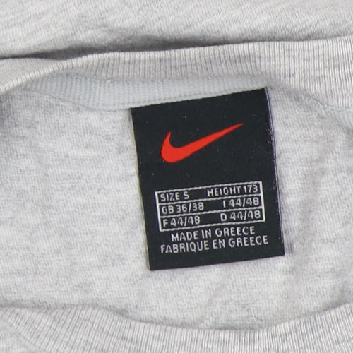 Nike Men's Grey Crew Neck T-Shirt, Size S, Casual Fit