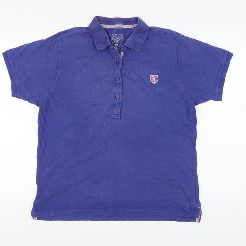 Wolsey Blue Cotton Polo Shirt for 18 Women Regular