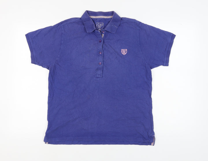 Wolsey Blue Cotton Polo Shirt for 18 Women Regular
