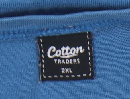 Cotton Traders Men's Blue 2XL T-Shirt Short Sleeve