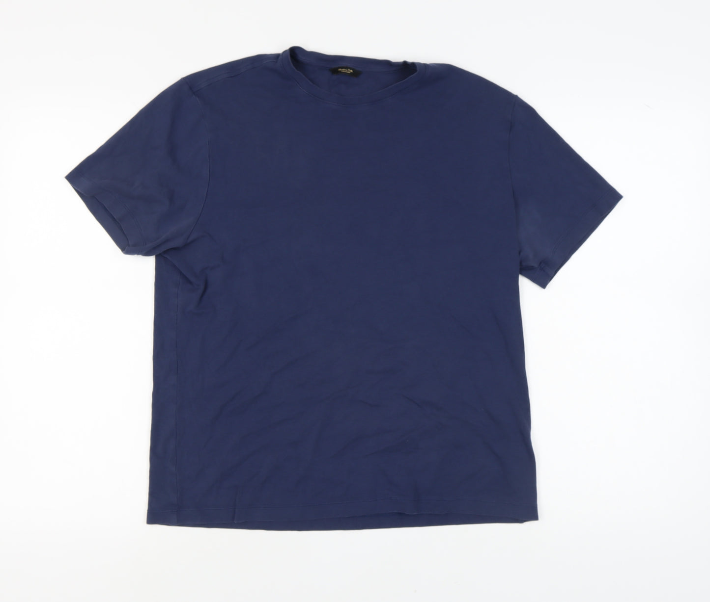 Massimo Dutti Unisex Blue T-Shirt L Crew Neck Casual