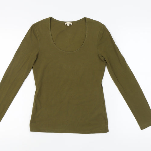Jigsaw Women's Green Long Sleeve T-Shirt, Size S