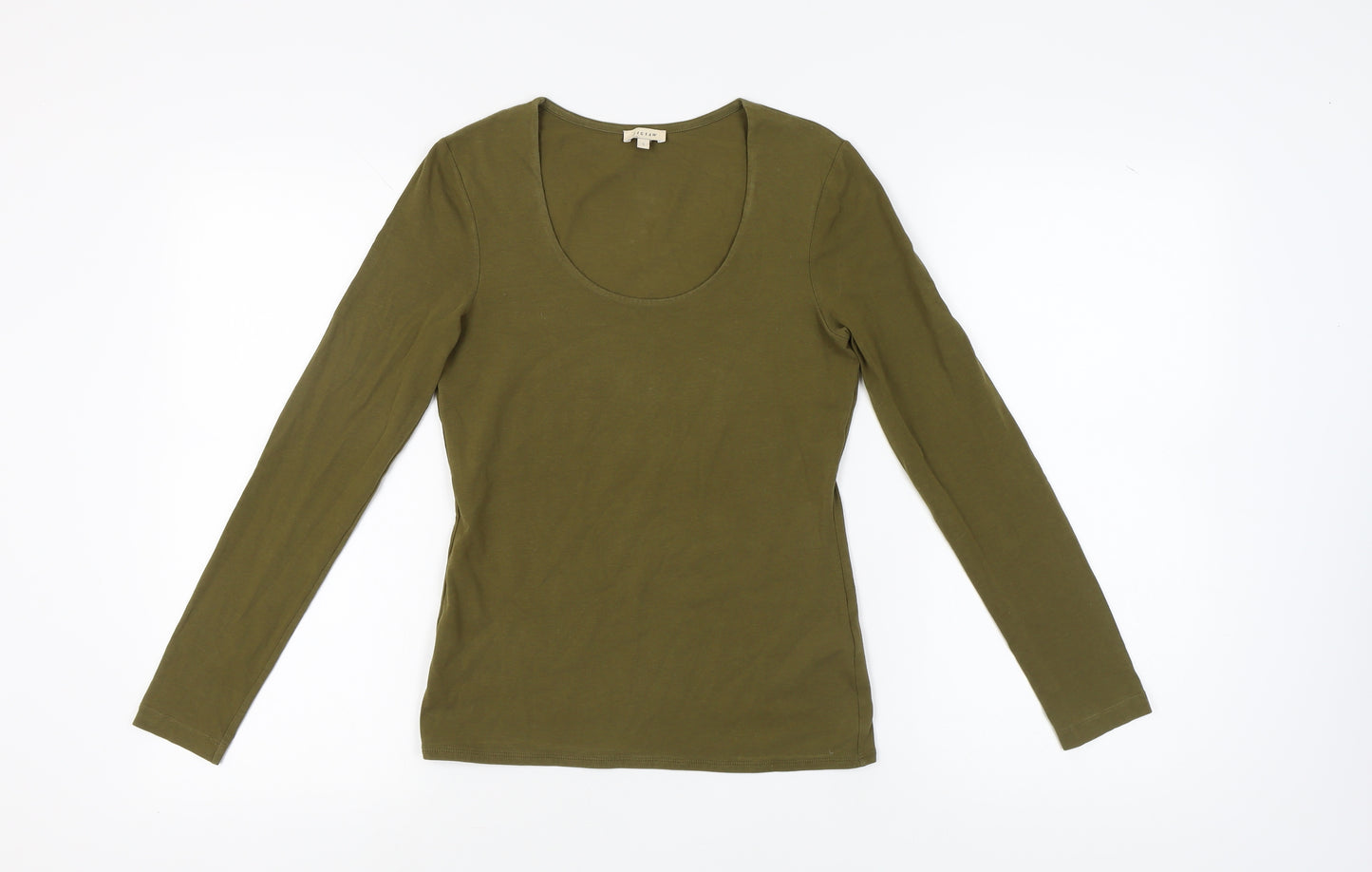 Jigsaw Women's Green Long Sleeve T-Shirt, Size S