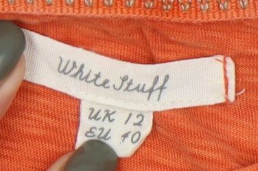 White Stuff Women's Orange Long Sleeve T-Shirt, Size 12