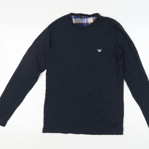 Emporio Armani Black Men's Medium Cotton Pyjama Top
