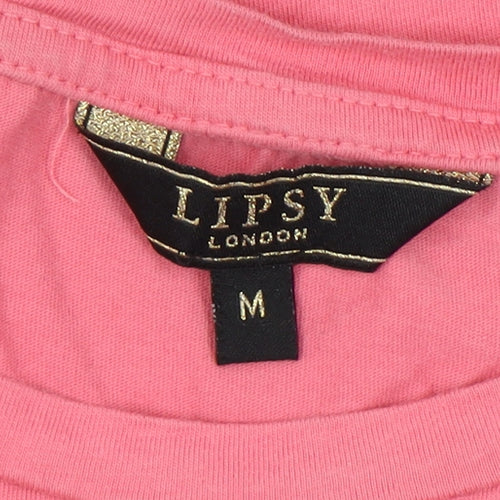 Lipsy London Women's Pink Christmas T-Shirt M
