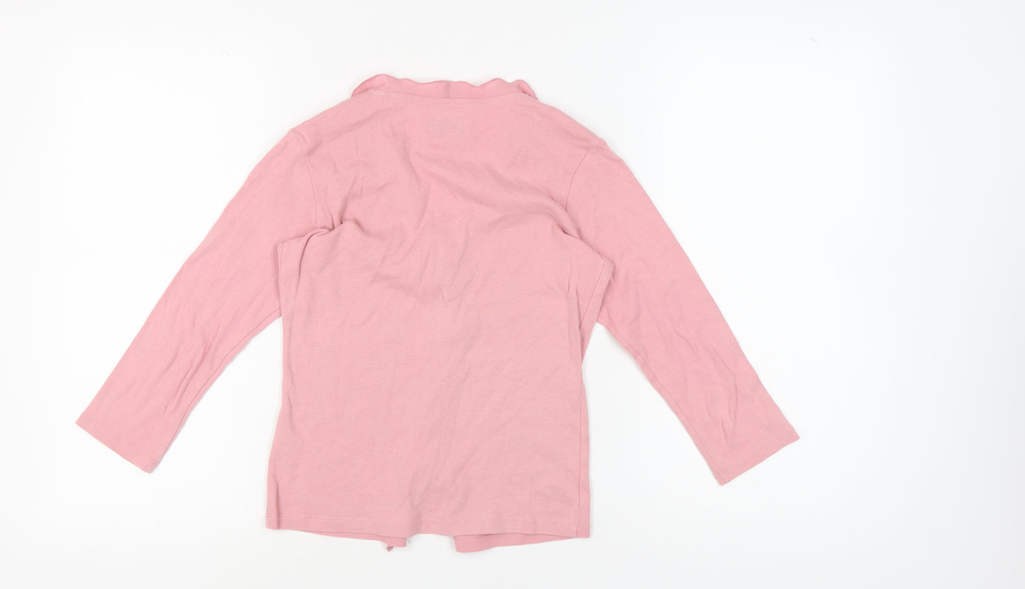 Jigsaw Women's Pink XS Ruffle Blouse