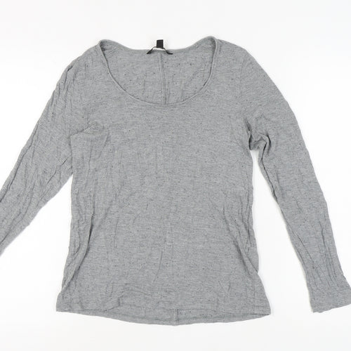 Banana Republic Women's Grey Long Sleeve T-Shirt S