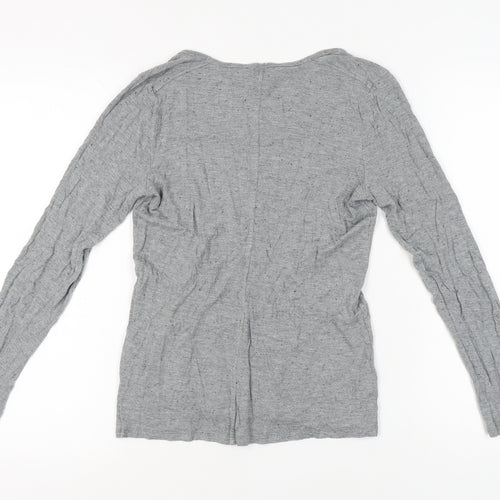 Banana Republic Women's Grey Long Sleeve T-Shirt S
